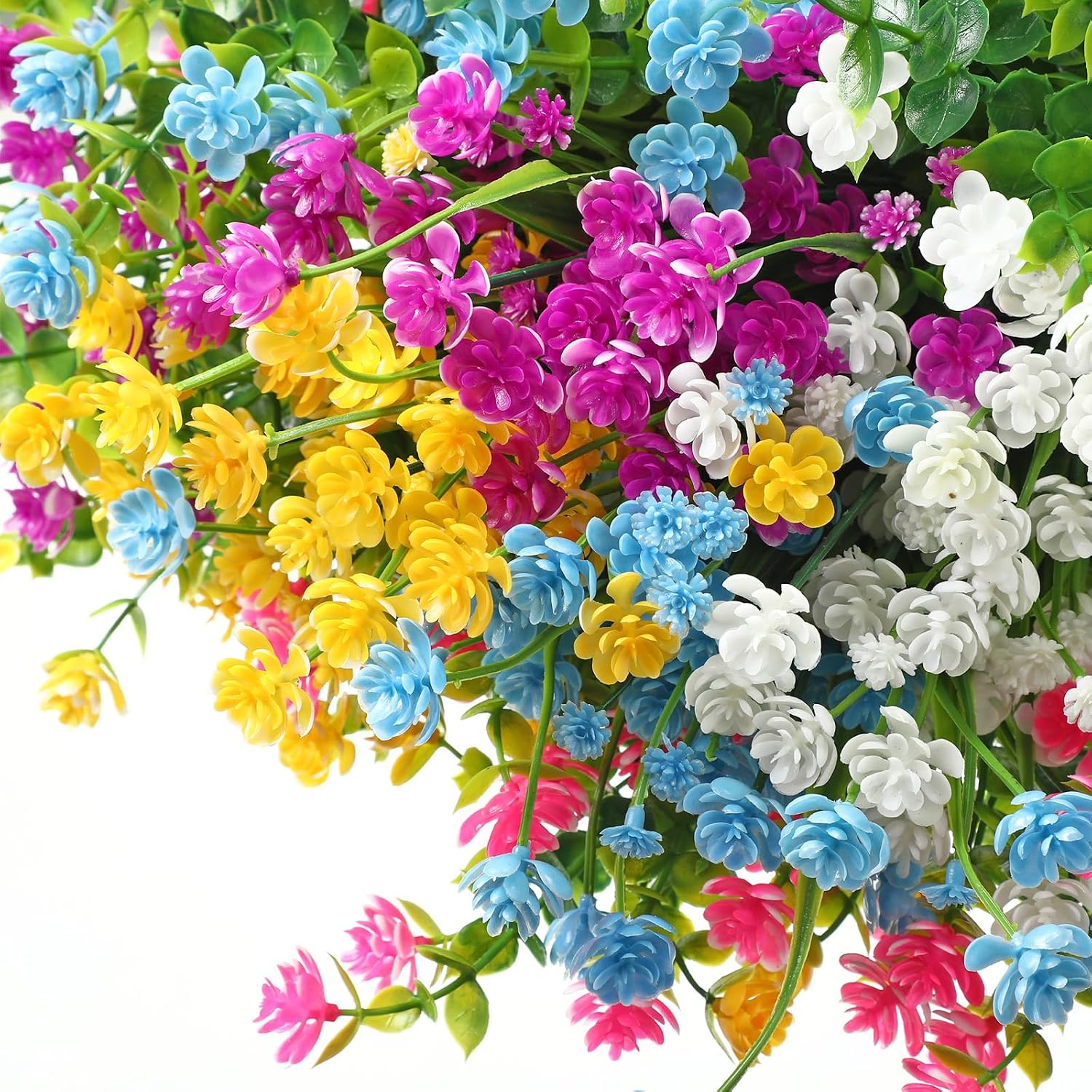 WILLBOND 12 Bundles UV Resistant Faux Flowers, Lovely Color image 4