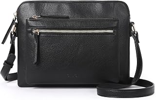Crossbody Purses for Women, Soft Vegan Leather Designer Bags Triple Zip, Adjustable Strap Women's Shoulder Handbags
