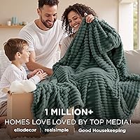 Vista 258 de Bedsure GentleSoft Twin Blanket for Couch - Cozy Soft Blankets for Women, Cute Small Fleece Throws for Girls, Light Grey, 60x80 Inches