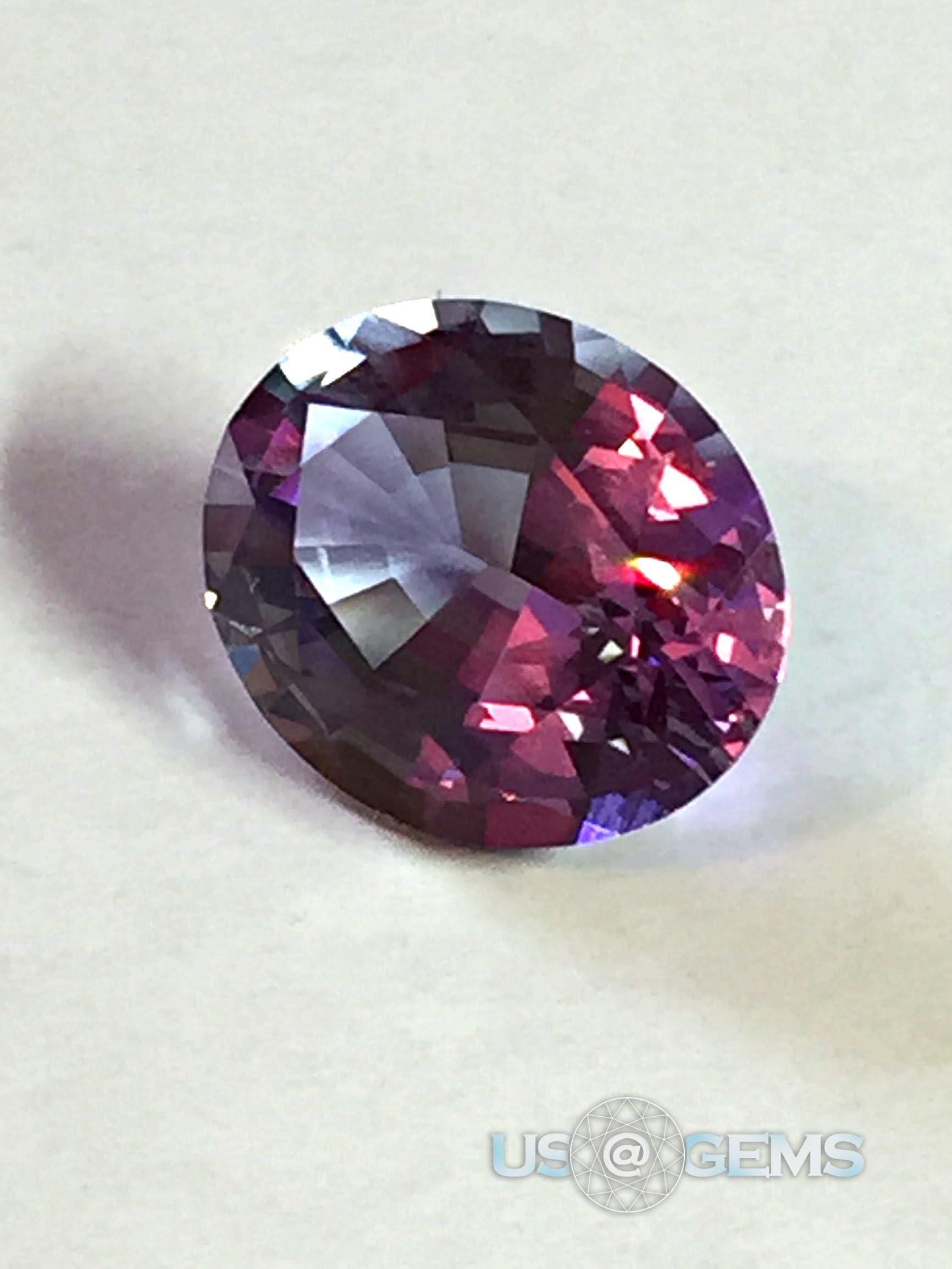 Color Change #M115.Oval 10x8mm. 2.75 Ct. Created Gemstone Monosital. US@GEMS