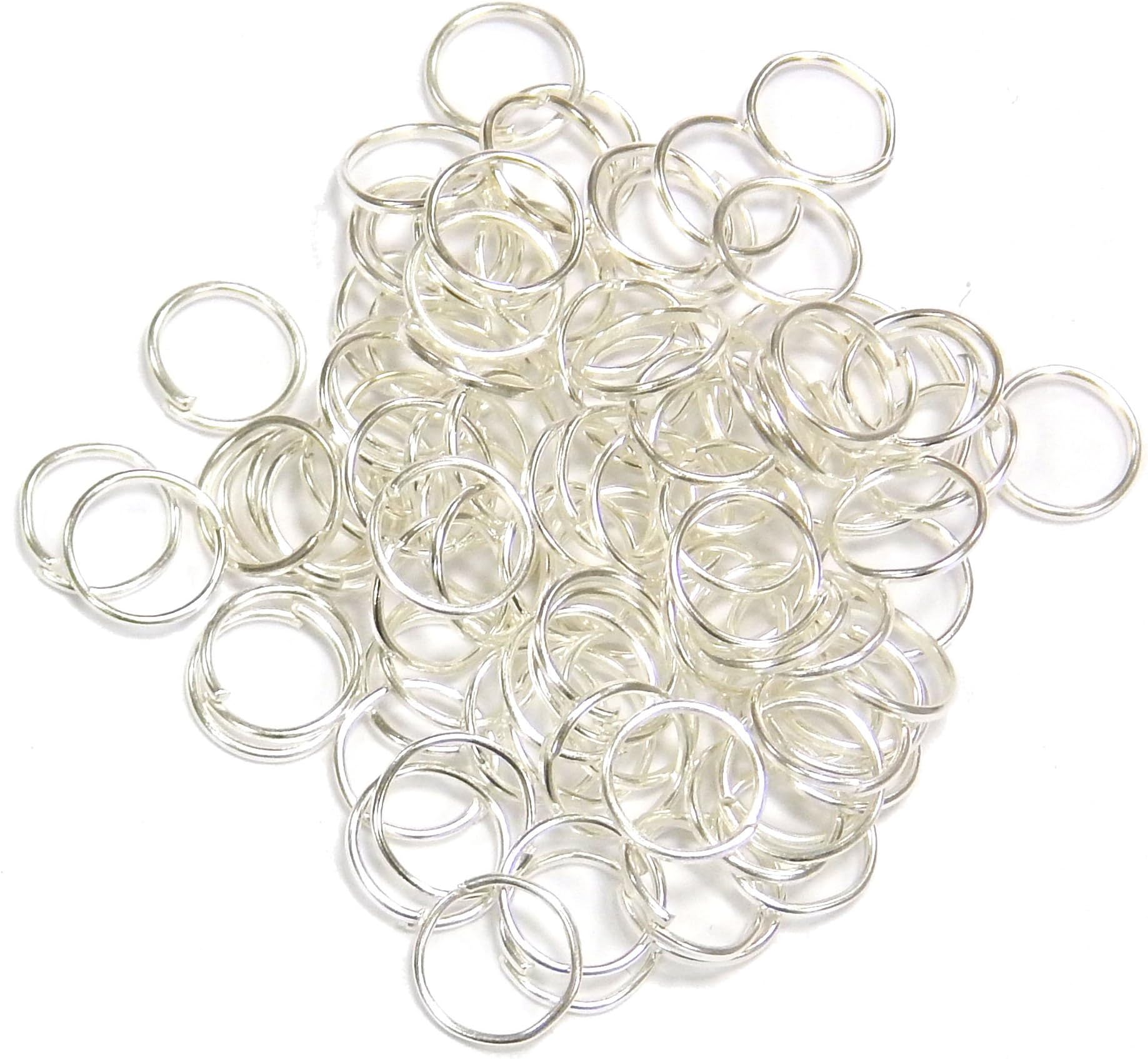 SF21 250 x Eyelet Jump Rings Silver Eyelet 5 mm x 0.7 mm Connector Open Rings Connection Rings Chain Accessories Jewellery Parts Crafts DIY