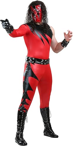 Kane - Disfraz oficial de WWE para hombre, talla grande, 3X, color rojo