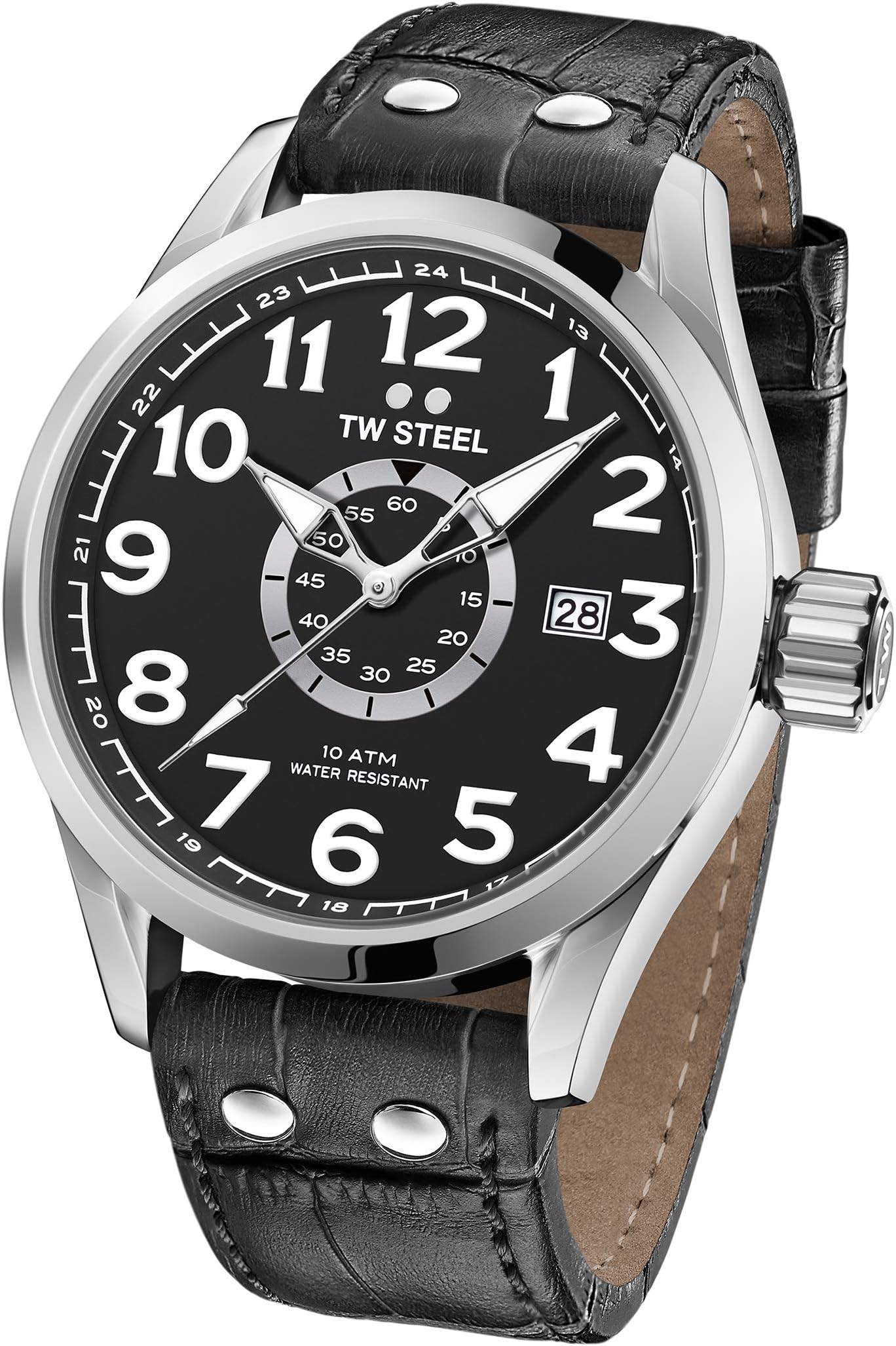 TW SteelUnisex Adult Quartz Watch, Analogue Classic Display and Leather Strap VS51