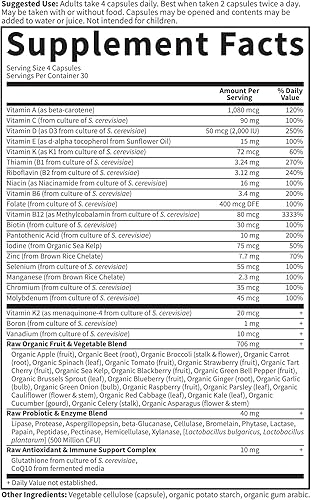 Miniatura 6 de Suplemento multivitamínico para mujeres vegetariano Garden of Life, vitamina código 50 y vitamina alimentaria de mujeres con Probiotics más sabio,