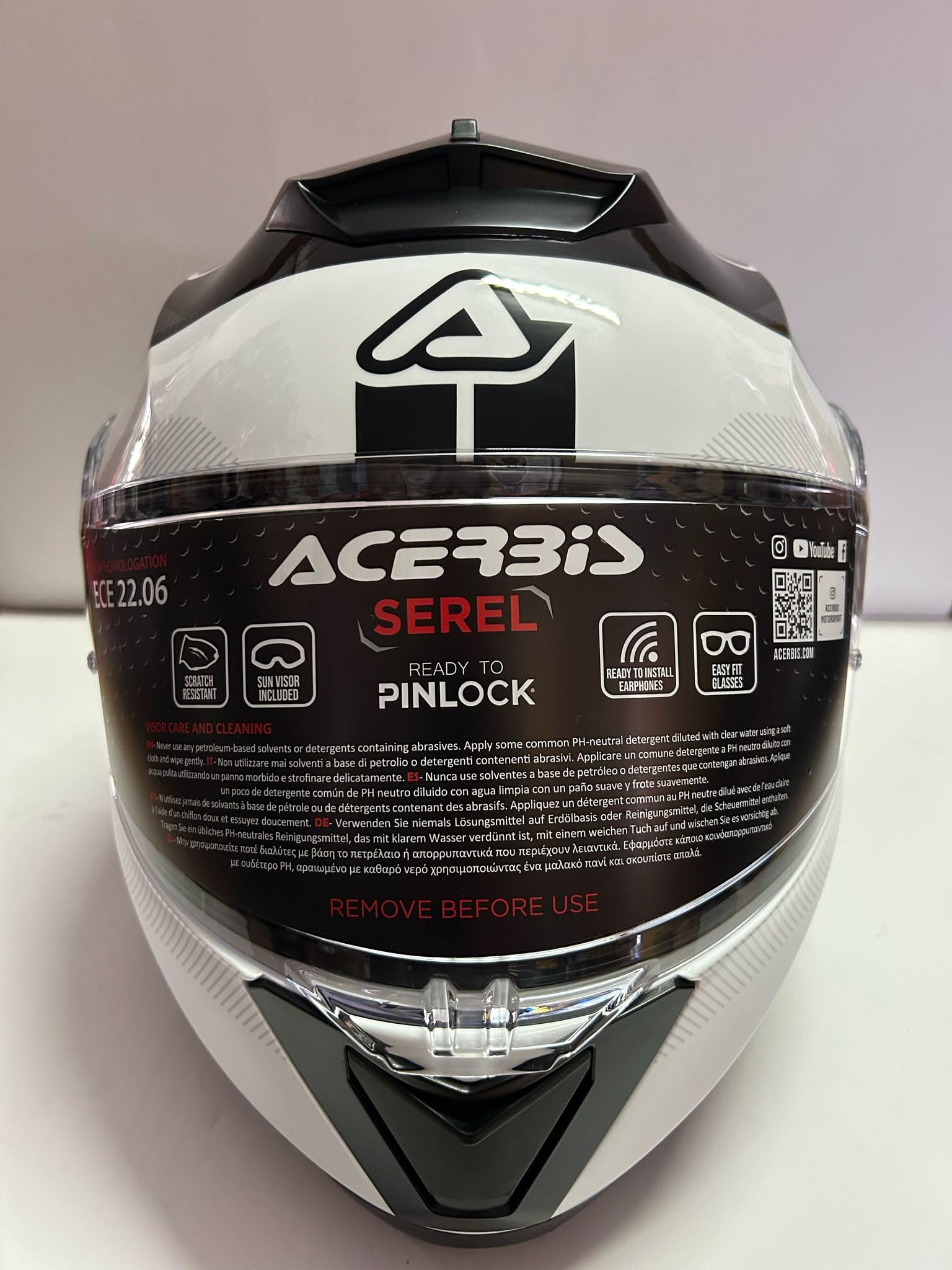 Acerbis CASCO SEREL 2206 NERO/BIANCO XS
