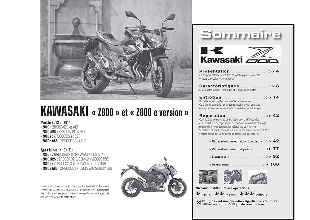 masaページ RMT 174 KAWASAKI Z800/Z800E (2013/2014) : ETAI: Amazon.ca: Books