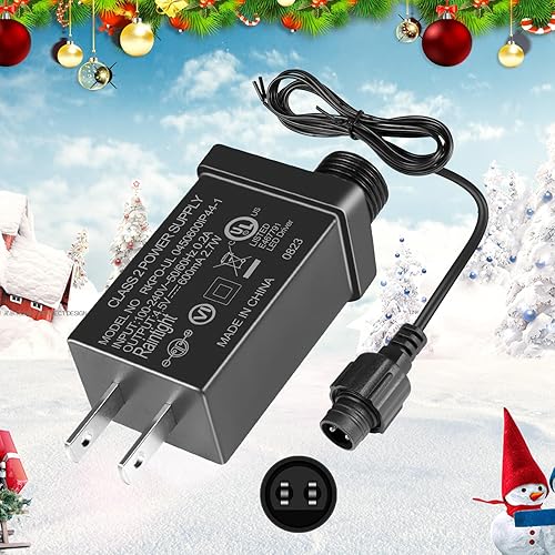 Adaptador de corriente LED clase 2 de 4.5 V 0.6 A, reemplazo de transformador LED de 2.7 W para luz de árbol de Navidad, controlador de fuente de