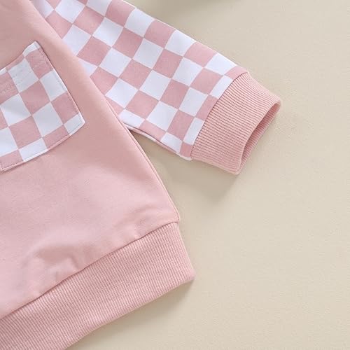 Miniatura 4 de BeQeuewll Ropa para bebé niña, trajes de otoño e invierno, sudadera de manga larga, sudadera y pantalones para niños pequeños