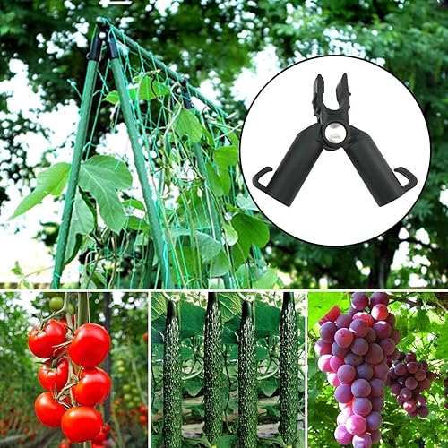 10 clips giratorios ajustables para plantas de enrejado de jardín, clips para varillas de plantas, conectores de varilla para cañas recubiertas de