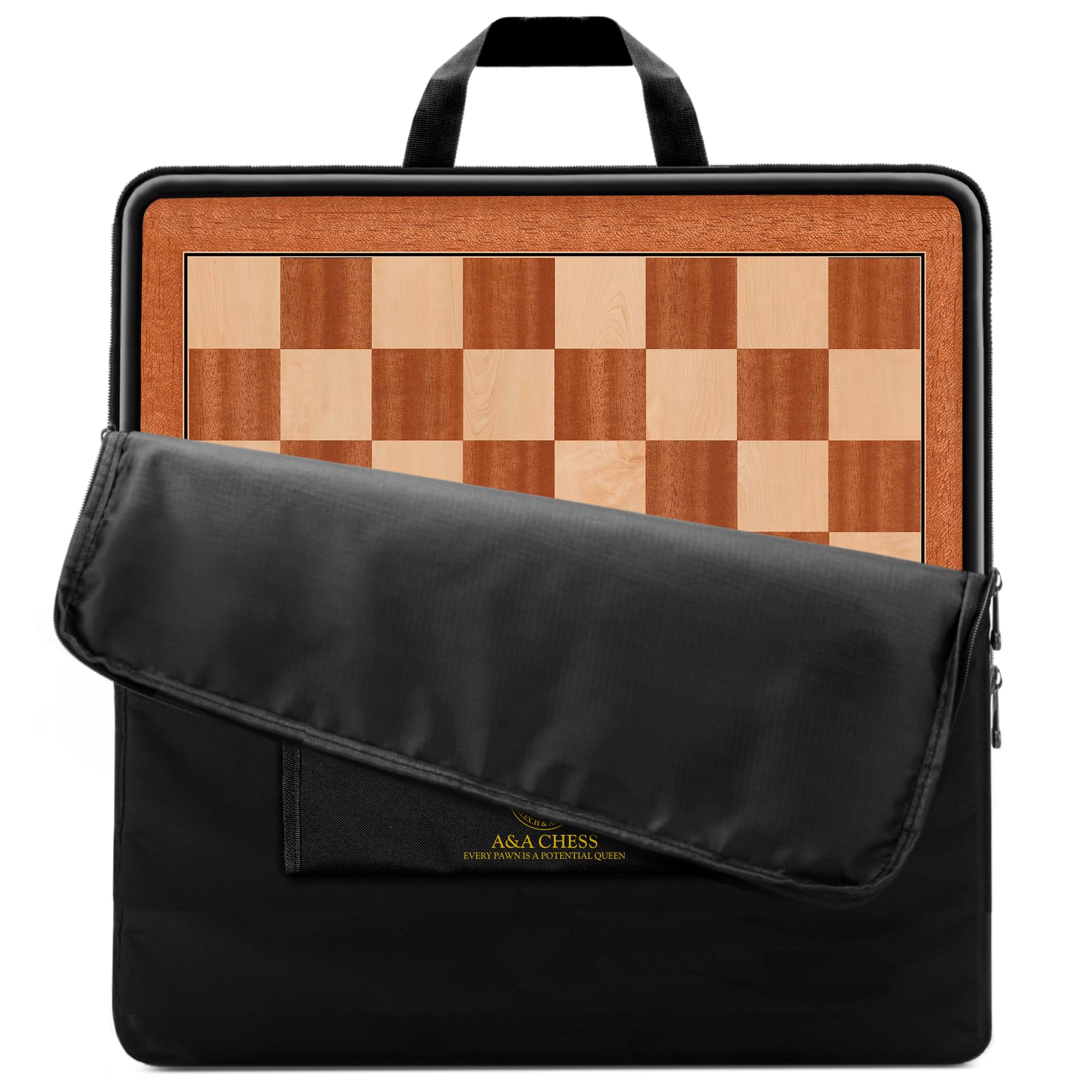 A&A 21.25" Professional Wooden Tournament Chess Board/Mahogany & Maple Inlaid / 2.25" Squares w/o NotationThe Forest Stewardship Council