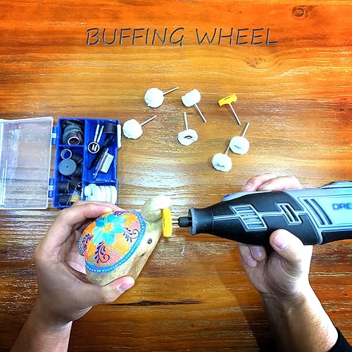 Miniatura 7 de Rueda de pulido de algodón de 18 pulgadas para kit de pulido Dremel, rueda de pulido o rueda de pulido de plata, kit de pulido de relojes, kit de