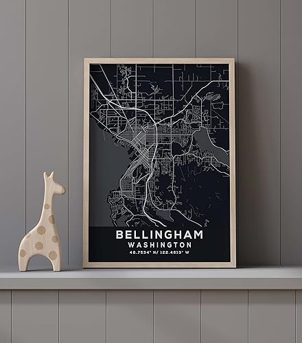 Miniatura 9 de Map of Bellingham, Washington, Evening (8x10)