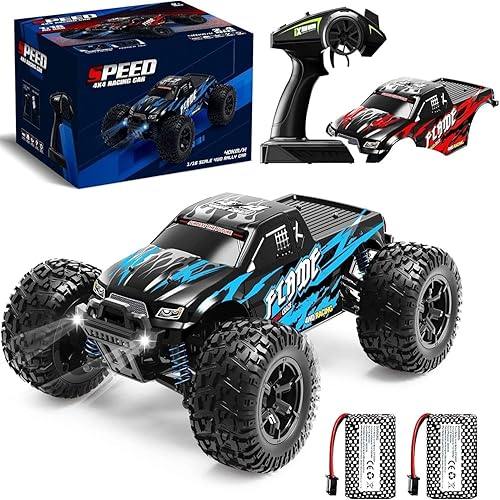 Autos RC a escala 116, auto de control remoto, 4WD de alta velocidad de más de 24.9 mih, vehículo monstruo a control remoto todoterreno, camiones de