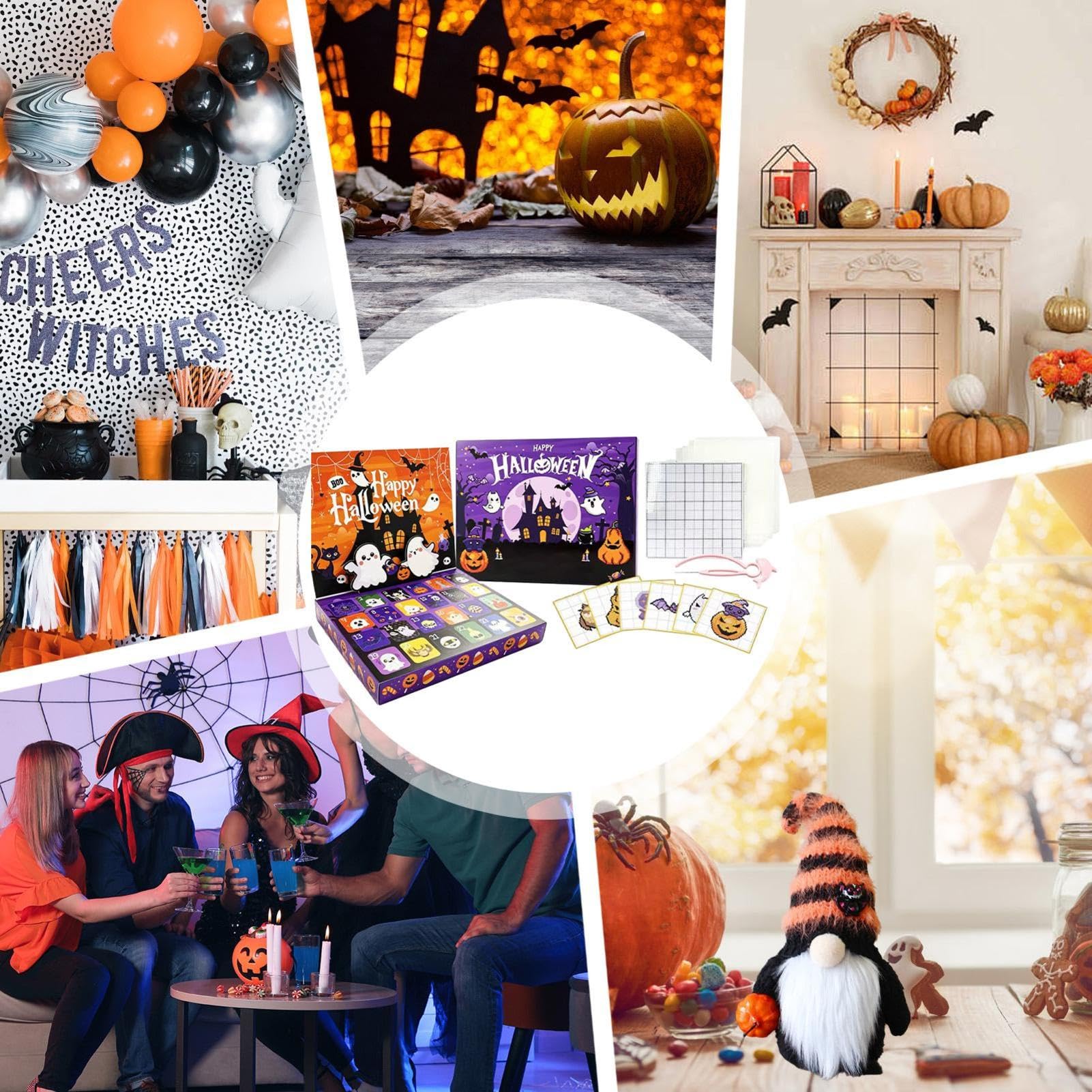 Calendario 'Avvento di Halloween 24 Giorni Di Lavoretti Spaventosi Con | Decorazione Halloween Per Famiglia Feste