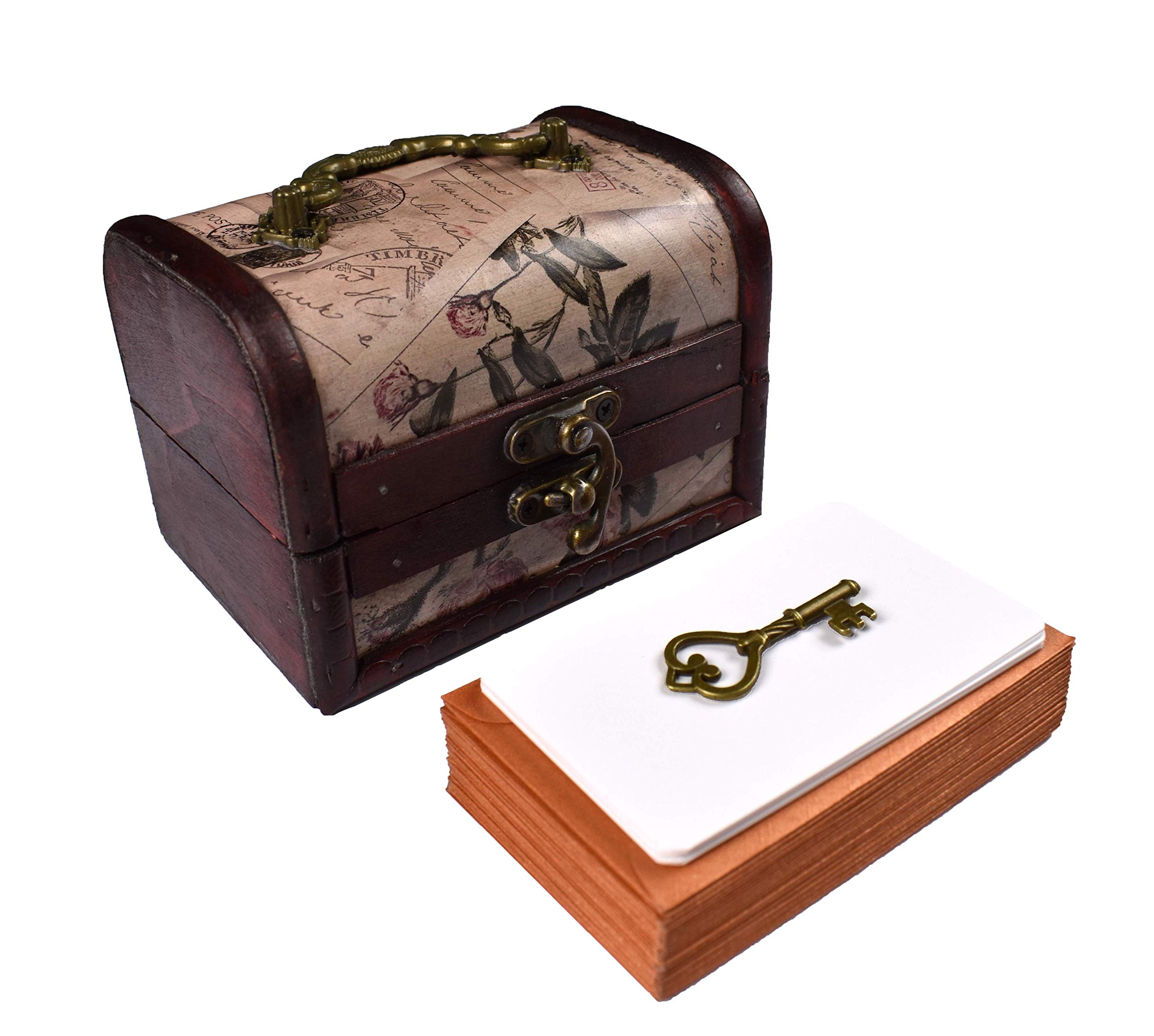 Buy CANYLA Wooden Treasure Chest Gift Box (30 cards, 30 envelopes, 1