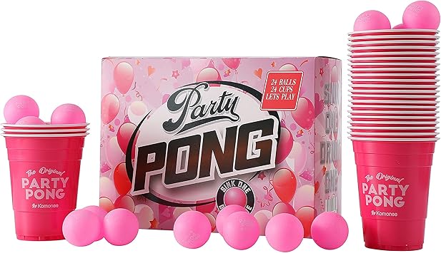 Union Jack Beer Pong Set - 48-Piece Party Game With 24 Reusable Cups & 24 High-Bounce Balls, Great For British Themed Parties, Coronation, Birthdays