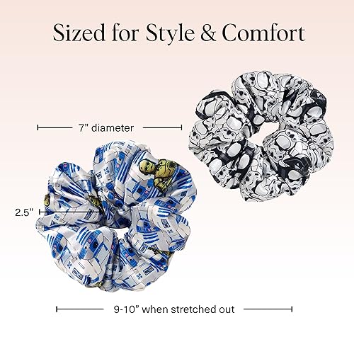 Miniatura 227 de Kitsch Coleteros de satén para mujer, ligas para el cabello sin arrugas para niñas, coleteros para todo tipo de cabello y texturas, perfectos