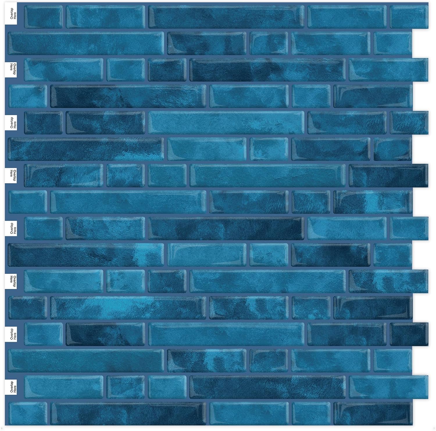 Yipscazo 10 Sheets Peel and Stick Backsplash for Kitchen Wall, 12''x12'' Waterproof Stick on Backsplash Smart Tiles for Bathroom,Removable Backsplash Wall Tiles in White Marble