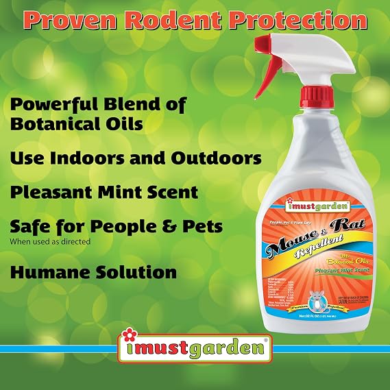 I Must Garden Mouse & Rat Repellent: Boosted Peppermint Formula - 32oz