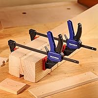 Vista 10 de WORKPRO Abrazaderas de mini barra para carpintería, 6"(2) y 4-1/2" (2), abrazadera/esparcidor con una sola mano de 4 piezas, abrazadera F de cambio