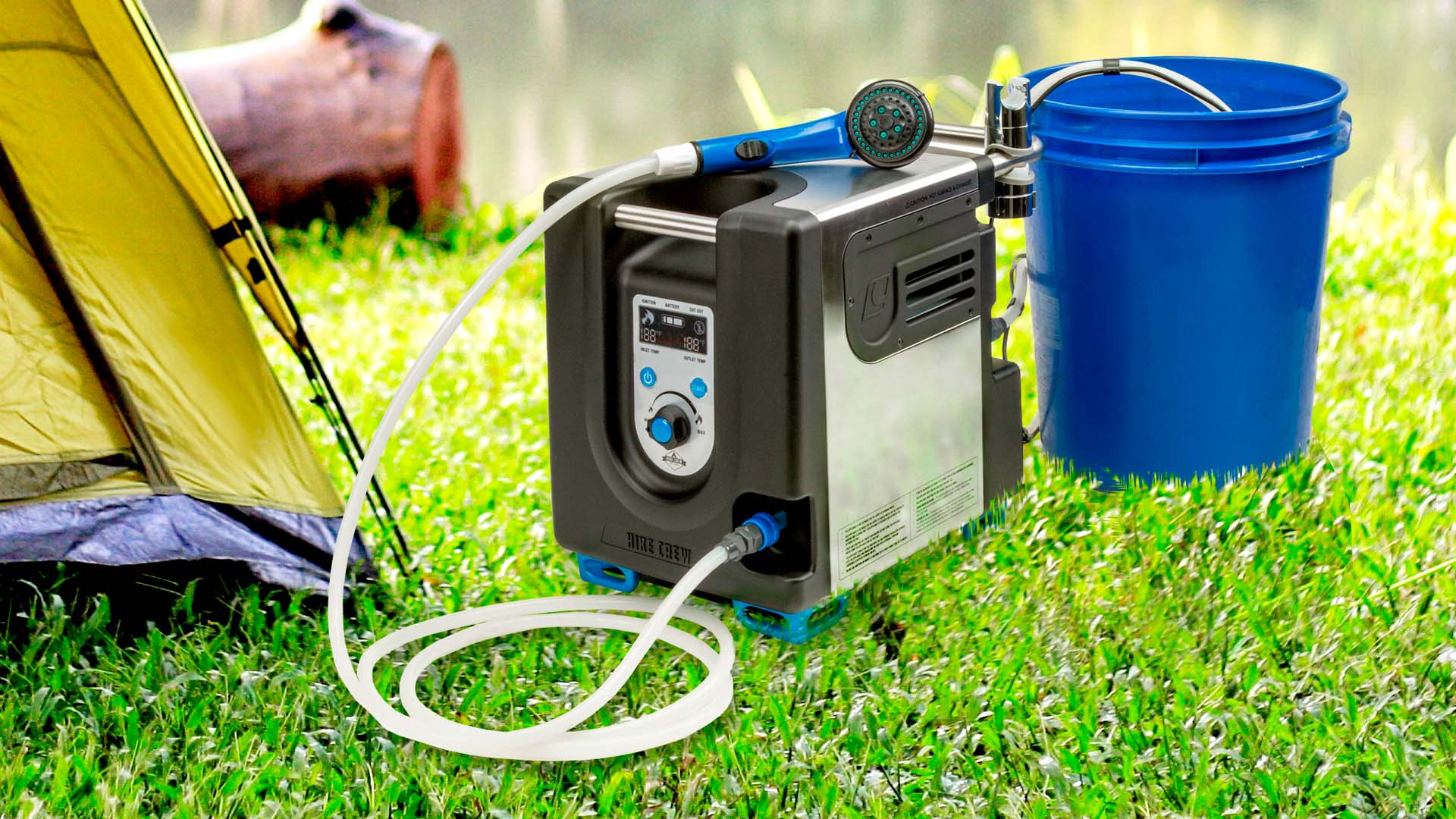 Calentador de Agua y Bomba de Ducha Portátil Hike Crew con Batería Incorporada y Estuche de Transporte miniatura 7