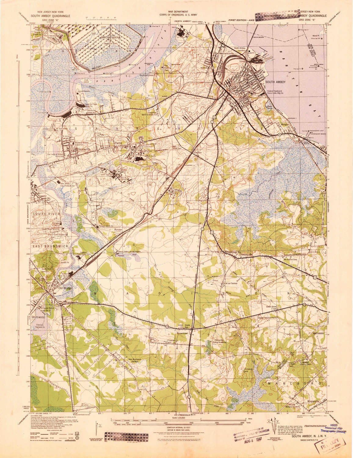 South Amboy Nj Map Amazon.com: Yellowmaps South Amboy Nj Topo Map, 1:25000 Scale, 7.5 X 7.5  Minute, Historical, 1943, 25.9 X 19.9 In - Polypropylene : Home & Kitchen