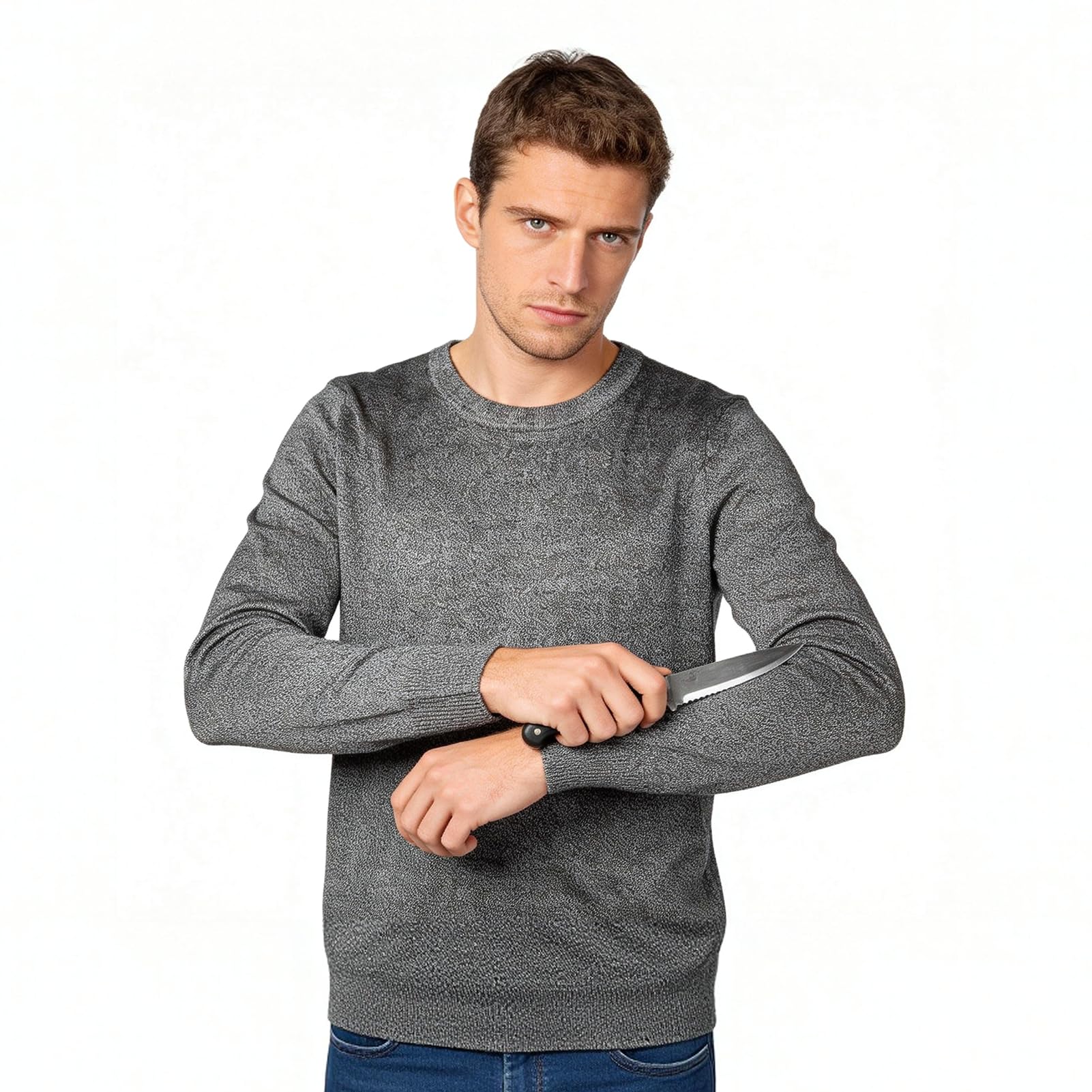 Camicia Resistente al Taglio Abbigliamento antitaglio di Livello 5 A Maniche Lunghe al Taglio Camicie per La Produzione Industriale(XXL)