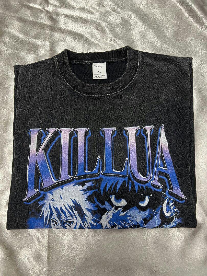 Amazon.co.jp: HUNTER×HUNTER キルア ヴィンテージ加工 Tシャツ