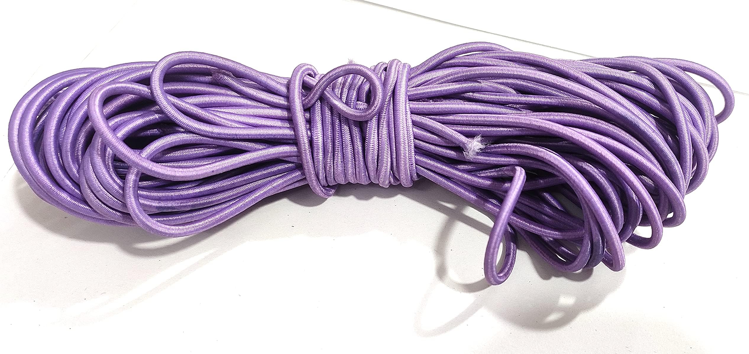 OMX Elastic Cord Strap 2.5mm Thick, Round Stretchy Ear Loop Strap for Comfortable Ear Tie, Elastic Rope for Crafts DIY Sewing Mask Making (Purple, 10 Mtr)
