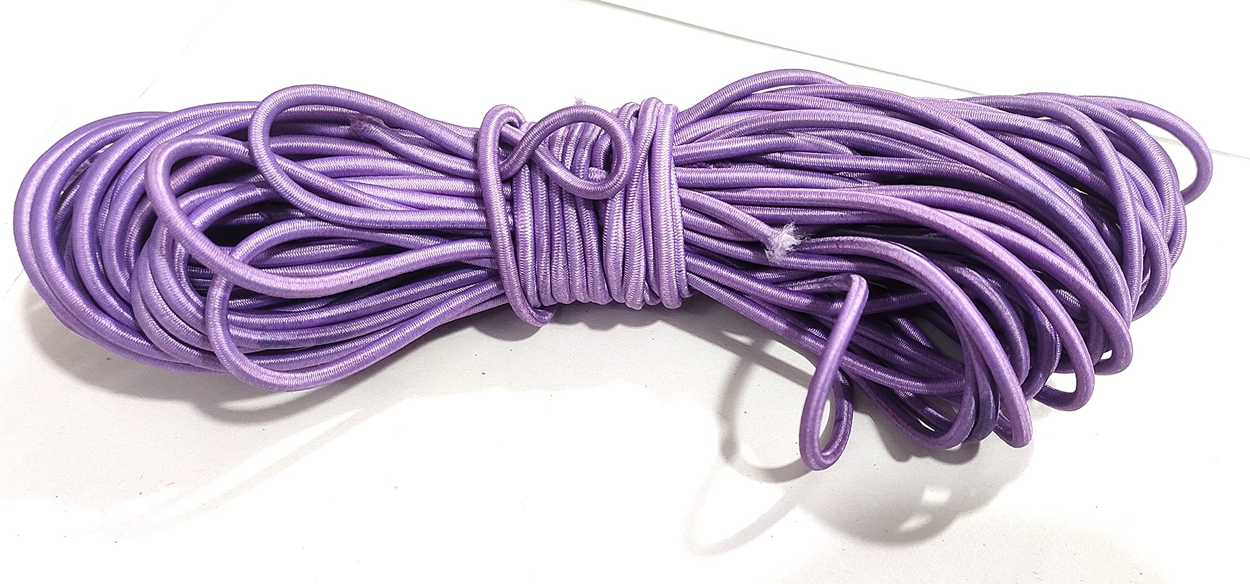 OMX Elastic Cord Strap 2.5mm Thick, Round Stretchy Ear Loop Strap for Comfortable Ear Tie, Elastic Rope for Crafts DIY Sewing Mask Making (Purple, 10 Mtr)