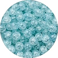 Vista 27 de 100 piezas de cuentas de vidrio craquelado de 8 mm redondas de cristal transparente para manualidades, cuentas espaciadoras de cristal para joyería