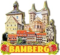 Vista 1 de Bamberg Alemania - Imán de madera 3D para nevera, recuerdos coleccionables, decoración hecha a mano