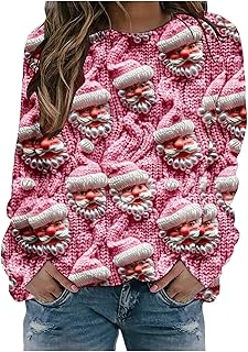 Generic Christmas Jumpers for Women Sweatshirts Tunic Tops W