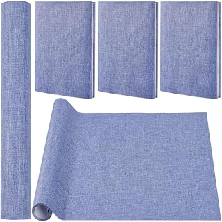 CRASPIRE 51 x 11,8 Keten Kitap Bezi Mavi Kitaplar Ciltleme Kumaş Yüzey Kağıt Destekli Kitap Kapağı Yoğun Dokuma Bez Kitaplar Albüm Scrapbooking Arşiv DIY Kaplama Koruyucu Ciltleme Malzemeleri