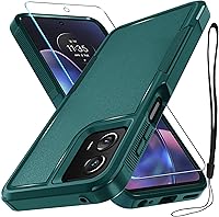 Vista 50 de RMOCR Funda compatible con Moto G 5G 2024, cuerpo completo, resistente, resistente, a prueba de golpes, con correa de cordón, protector de pantalla