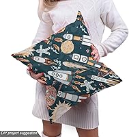 Vista 156 de Ambesonne Tela Geométrica por Yarda, Diseño Monocromo Patrón Abstracto de Líneas Continuas sobre Fondo Liso, Tela de Punto Elástico para Ropa