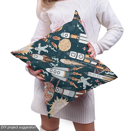 Miniatura 156 de Ambesonne Tela Geométrica por Yarda, Diseño Monocromo Patrón Abstracto de Líneas Continuas sobre Fondo Liso, Tela de Punto Elástico para Ropa