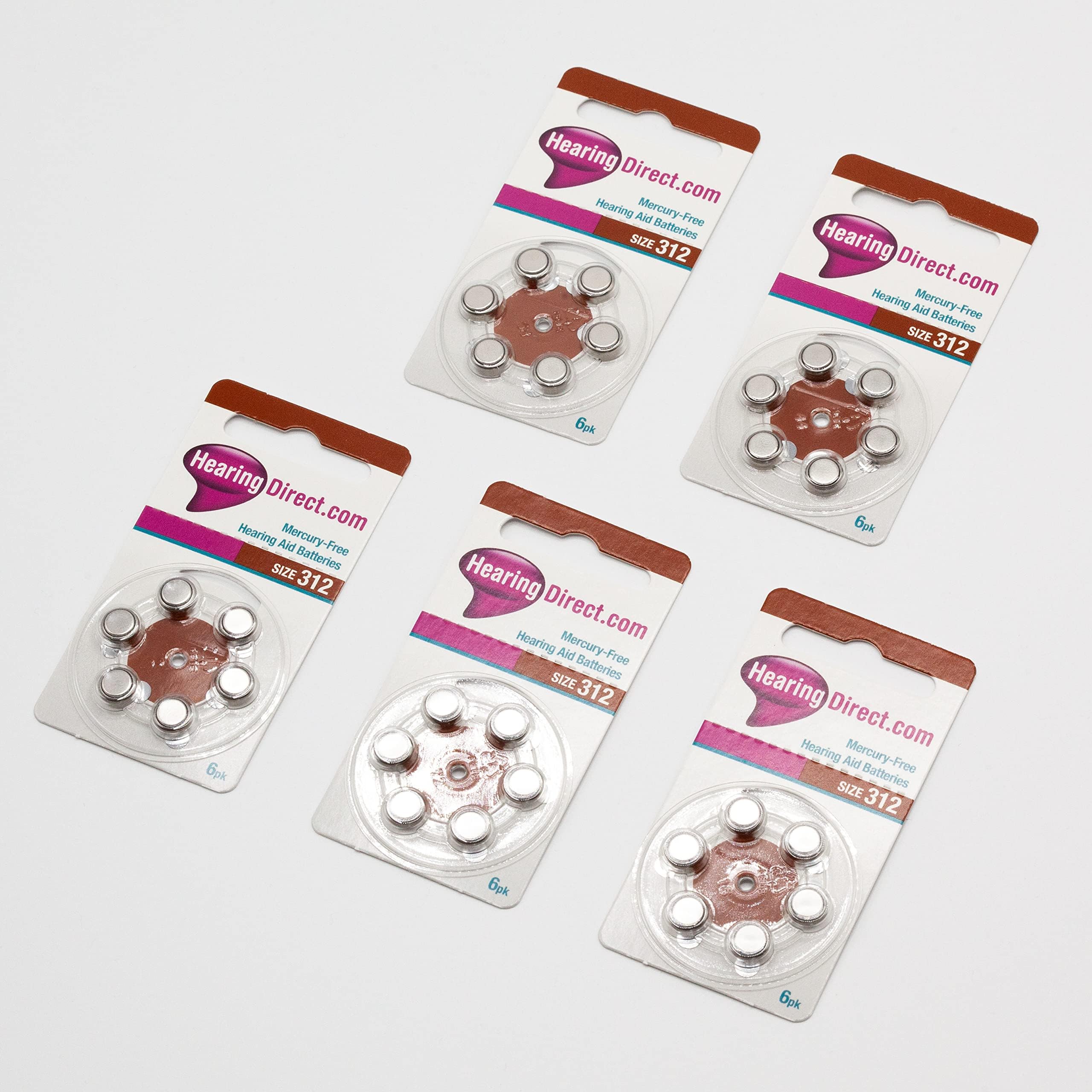 Hearing Aid Batteries Size 312 by Hearing Direct - Pack of 30