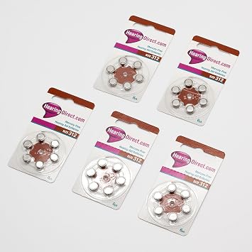 Hearing Aid Batteries Size 312 by Hearing Direct - Pack of 30