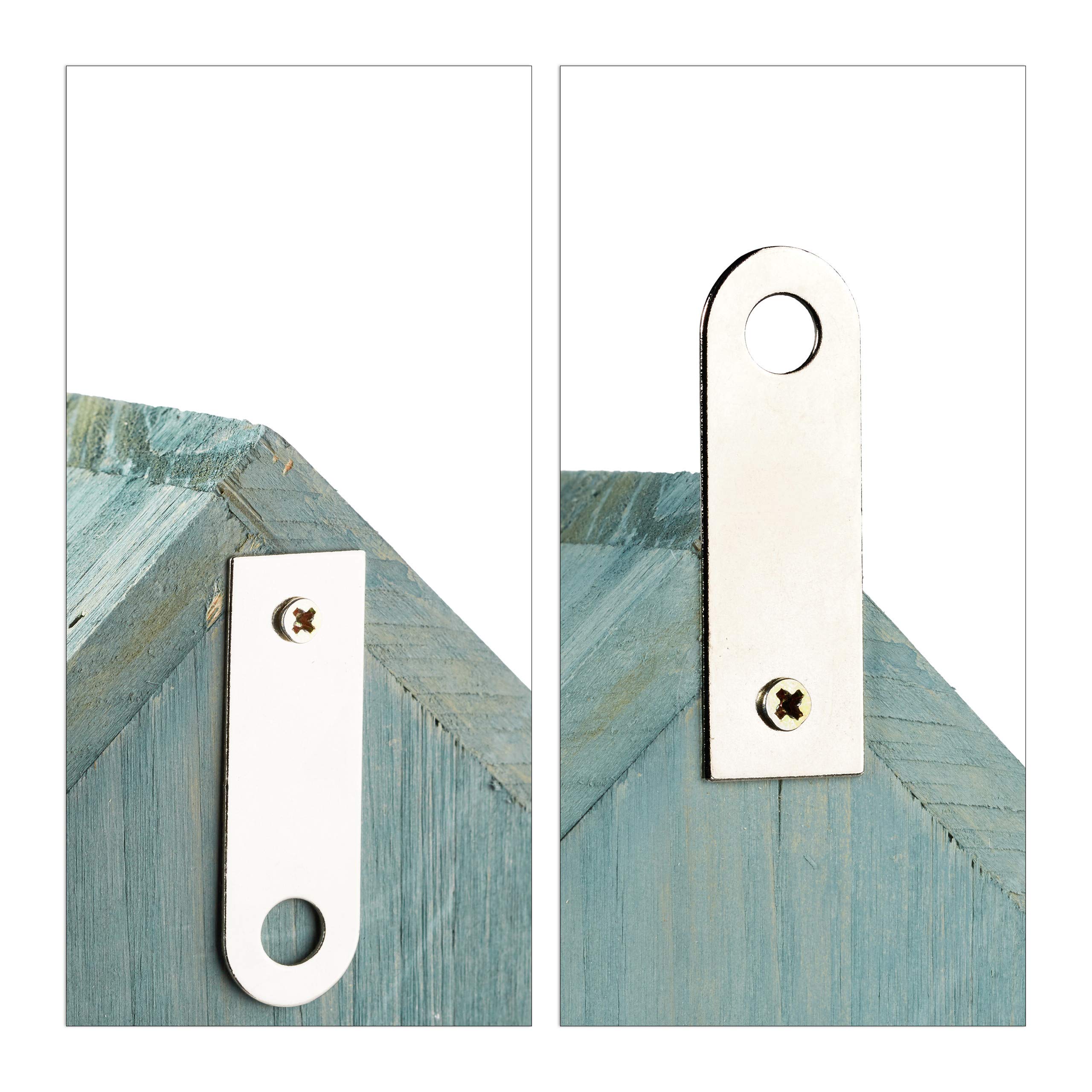 Relaxdays Casetta per Insetti e Farfalle, Butterfly Bee Hotel, Nido per Api da Giardino HxLxP: 25,5x18,5x12 cm, Turchese
