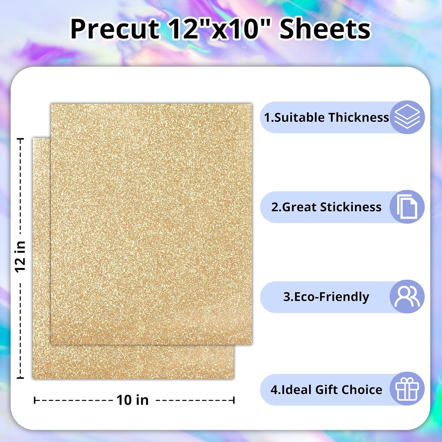 HTVRONT HTV Heat Transfer Vinyl Bundle - 100 Pack 12 * 10in Heat Transfer Vinyl for T-Shirt, 43 Assorted Colors HTV Vinyl Bundle for All Cutter Machine, Easy to Cut & Weed & Transfer Iron on Vinyl