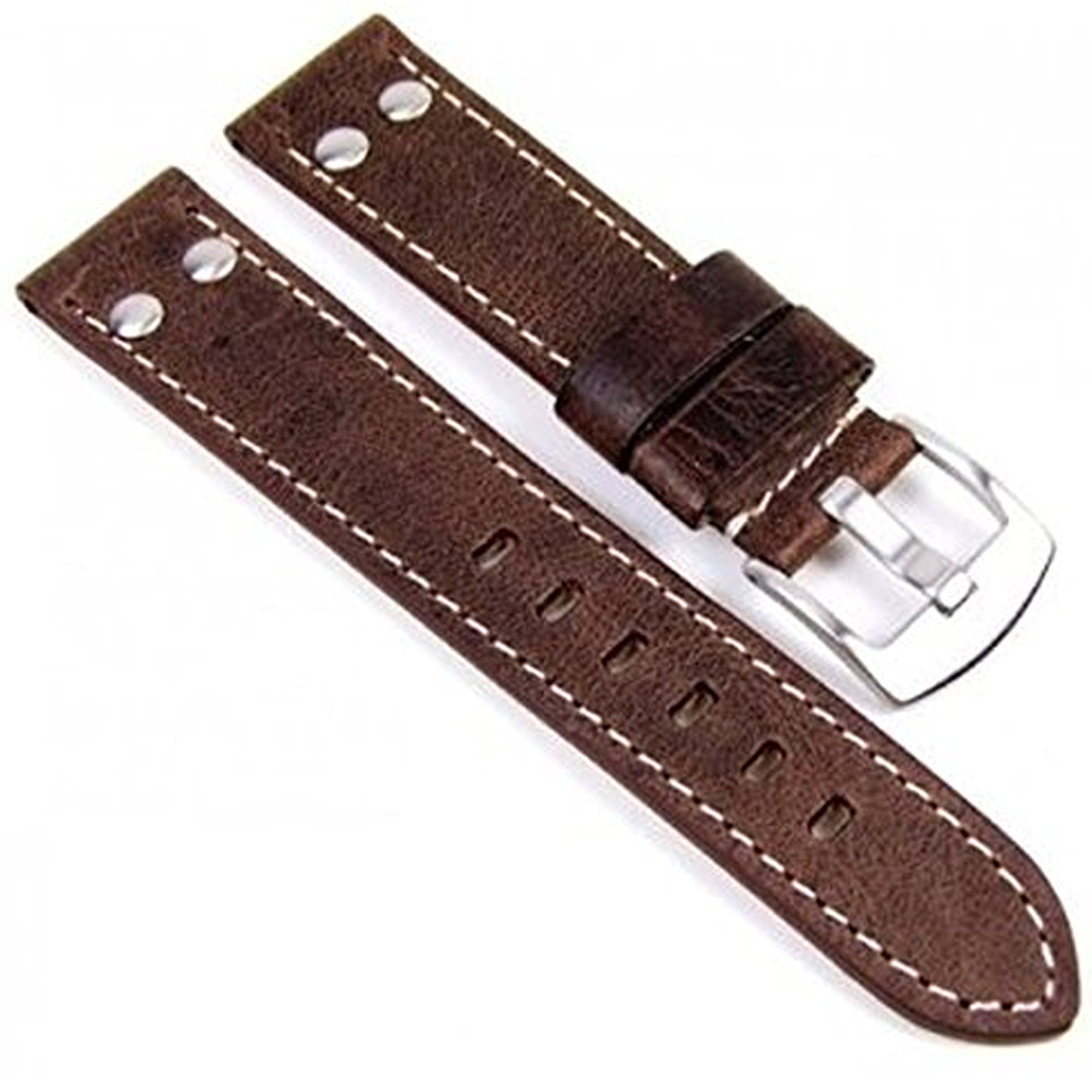 Eichmüller Uhrenarmband Lederband Vintage Look mit Nieten
