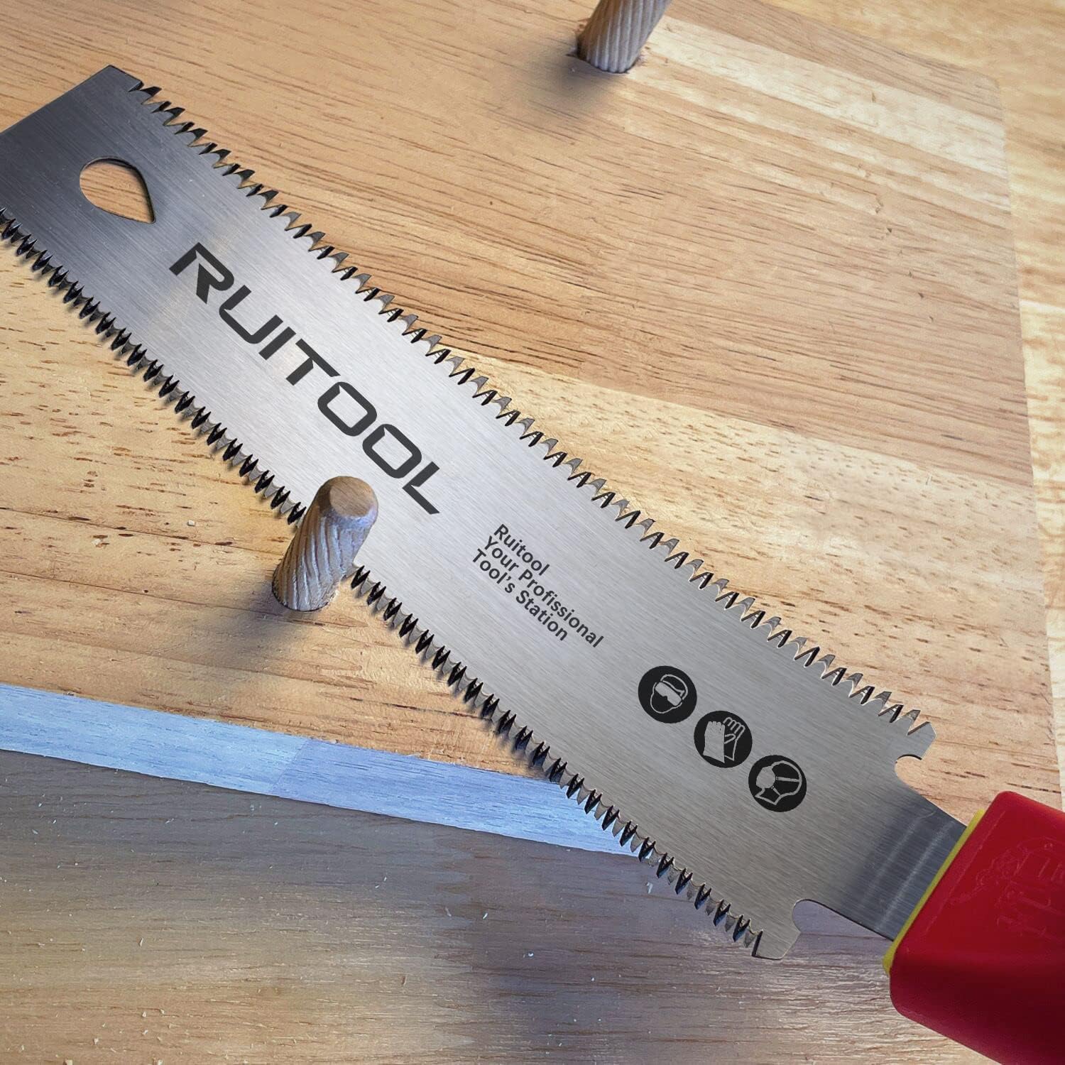 RUITOOL Japanese Hand Saw 6&10 Inch Double Edge Sided Pull Saw SK5 Flexible Blade 11&17/10&18 TPIFlush Cut Saw Non-slip Handle Wood Saw for Woodworking Tools