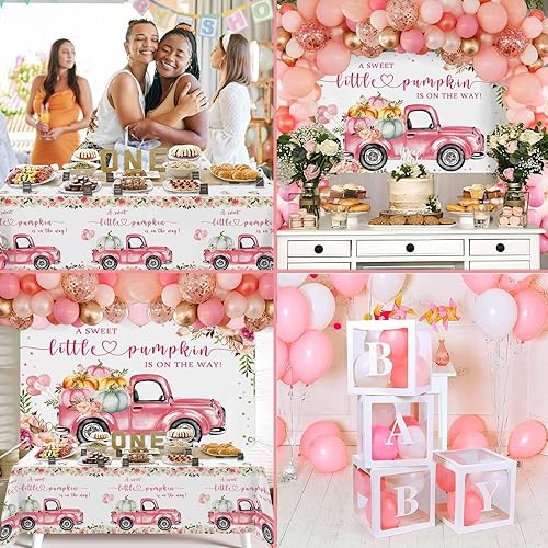 Miniatura 7 de Yuzioey 125 decoraciones de calabaza para baby shower, suministros de baby shower, kit de guirnalda de globos de calabaza, cajas de bebé, pancarta