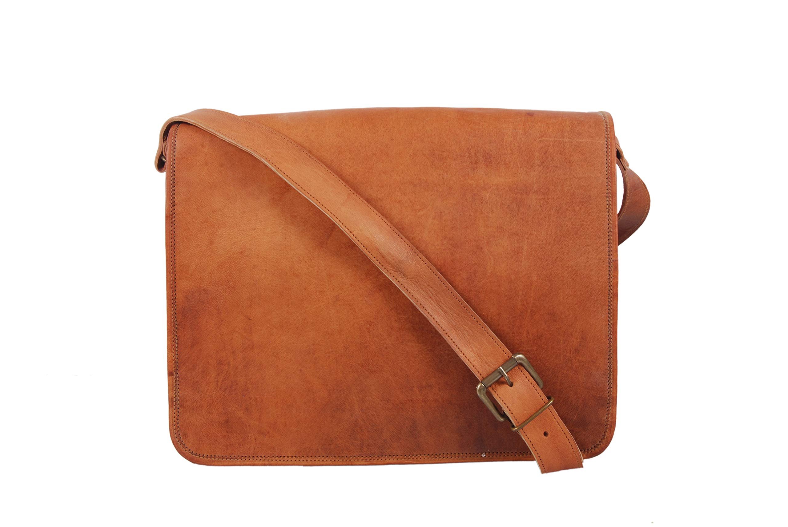 Corium Real Full Flap Crossbody Satchel Laptop Messenger Unisex Bag