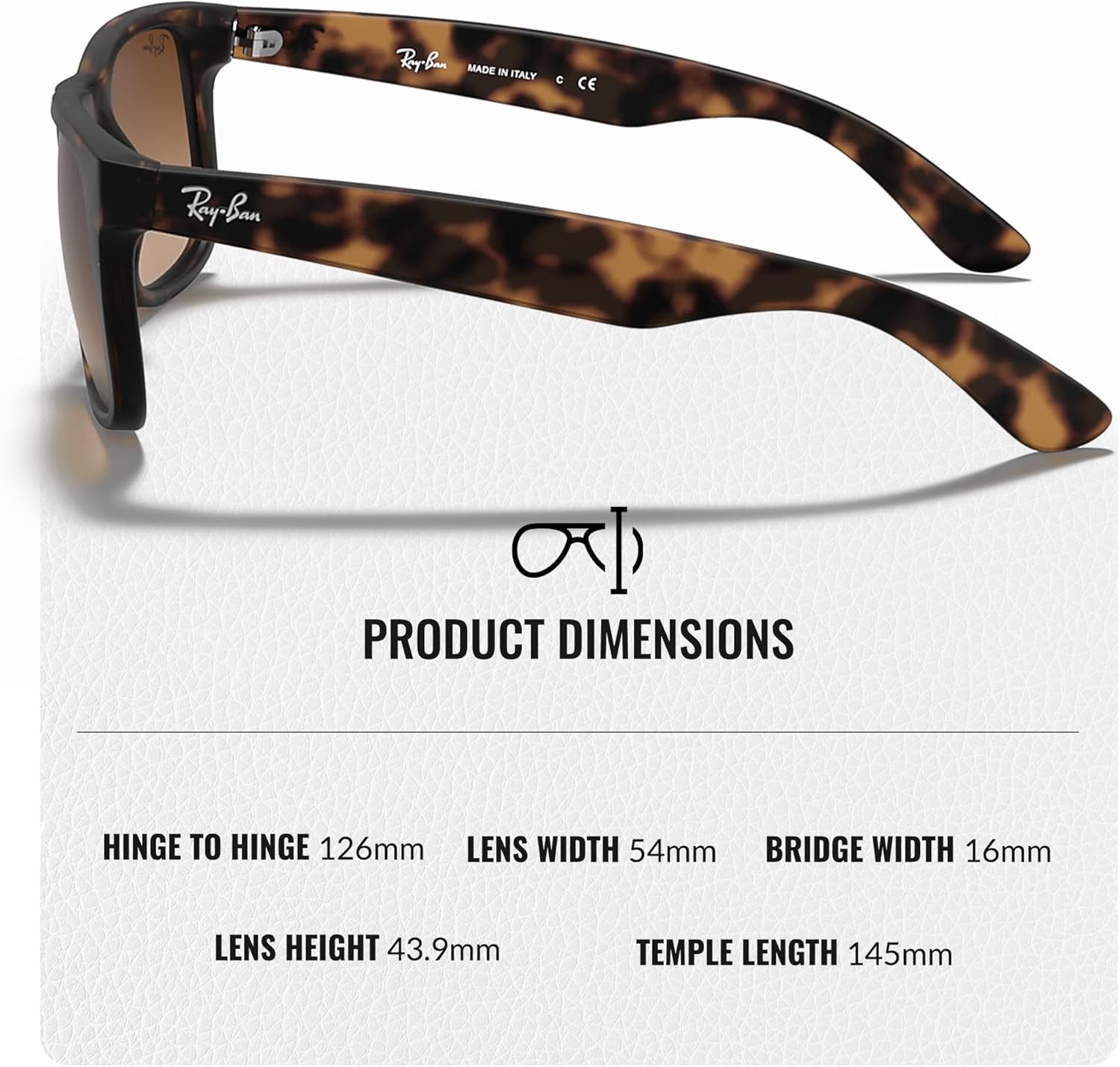 Ray-Ban RB4165 JUSTIN CLASSIC Square Shaped Sunglasses for Men & Women with Official RAYBAN Eyewear Kit - Image 5