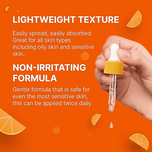 Miniatura 4 de Suero de vitamina C para cara con ácido hialurónico y péptido, brillante, reafirmante y reduce las arrugas y manchas oscuras, suero hidratante