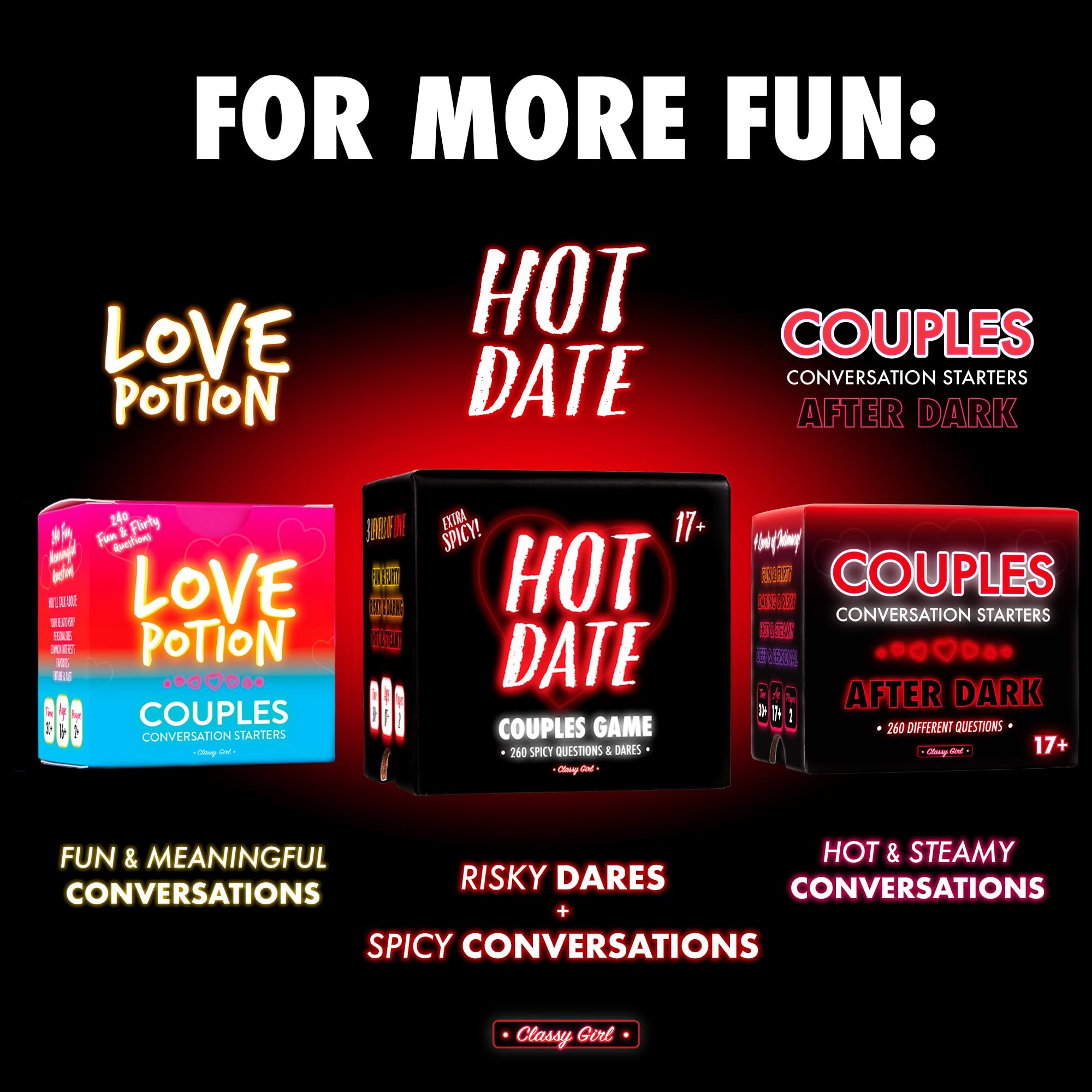 Hot Date - Juego de parejas para adultos, 240 preguntas picantes, divertidas y desafíos para noches románticas y relaciones profundas, tarjetas de conversación de intimidad, 2 jugadores