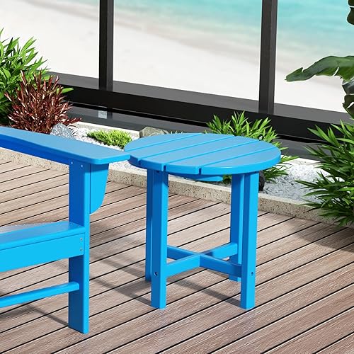 Vista 206 de WestinTrends Dylan Adirondack - Mesa auxiliar redonda para exteriores, color negro