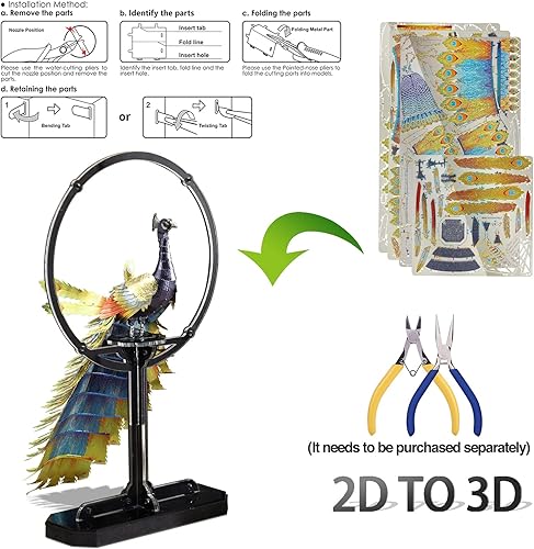 Miniatura 3 de Piececool Qing SHAN DAI - Rompecabezas de metal 3D para adultos, kits de construcción de modelos tradicionales chinos desafiantes rompecabezas 3D